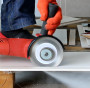 Finishing cutting of porcelain stoneware without a tile cutter.
