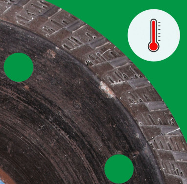 Zużycie termiczne. Zniszczenie warstwy diamentowej pod wpływem wysokiej temperatury.