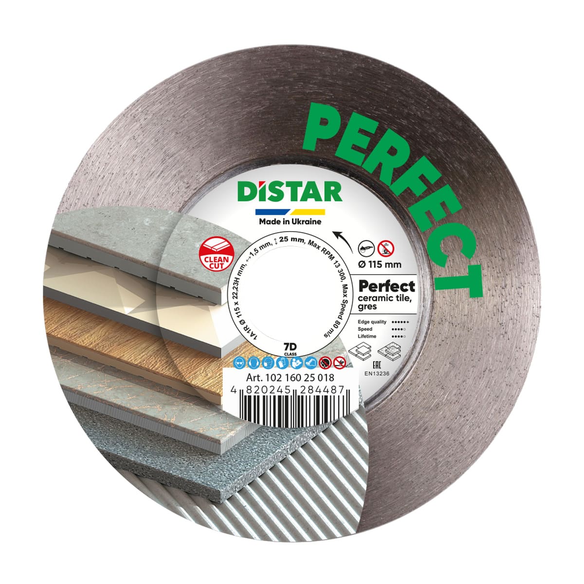 Diamond cutting blade 1A1R 115x1,5x25x22,23H Perfect