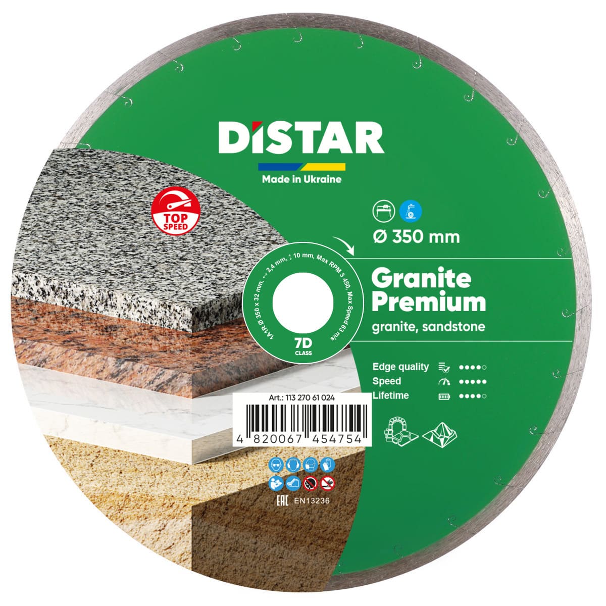 Diamentowa tarcza tnąca 1A1R 350x32 Granite Premium