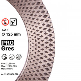 Diamond cutting blade 1A1R 125 PRO Porcelain Gres №4 Diamond cutting blade 1A1R 125 PRO Porcelain Gres, Baumesser №4
