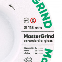 Diamond cutting blade 1A1R V 115x1,8/1,5x30x22,23 MasterGRIND