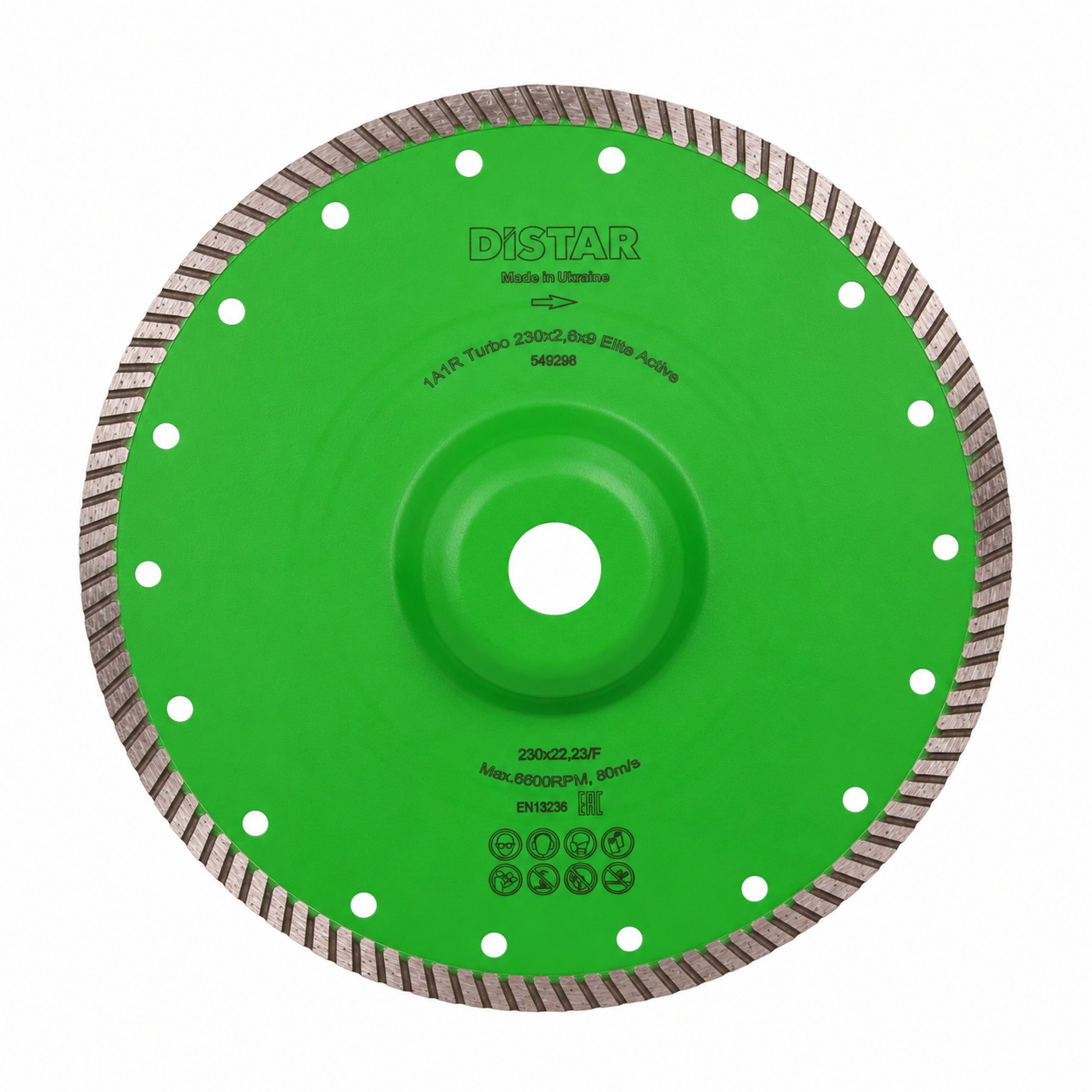 Diamond cutting blade Turbo 230x22,23/F Elite Active