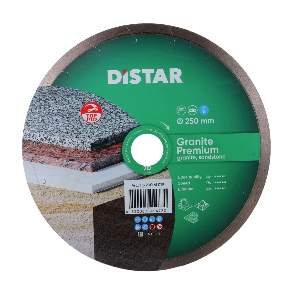 Diamentowa tarcza tnąca 1A1R 250 Granite Premium