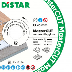 Diamond cutting blade 1A1R V 76 MasterCUT