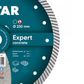 Diamond cutting blade Turbo 230 Expert, Distar №2