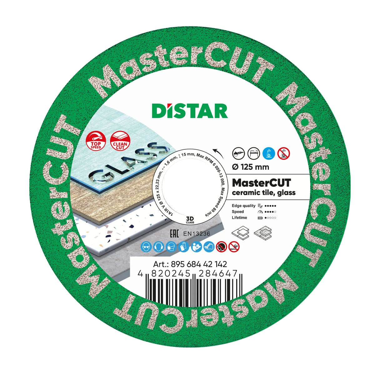 Diamentowa tarcza tnąca 1A1R V 125 MasterCut