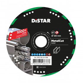 Diamond cutting blade 1A1R V 125x1,5/1,2x2,5x22,2 Metal CUT, Distar №1