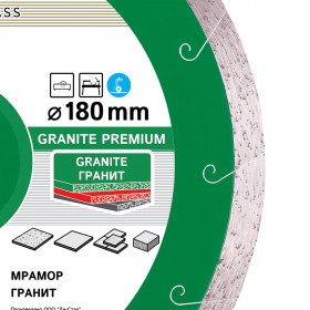 Diamond cutting blade 1A1R 180 Granite Premium №3 Diamond cutting blade 1A1R 180 Granite Premium, Distar №3