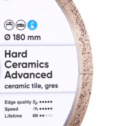 Diamond cutting blade 1A1R 180 Hard ceramics Advanced