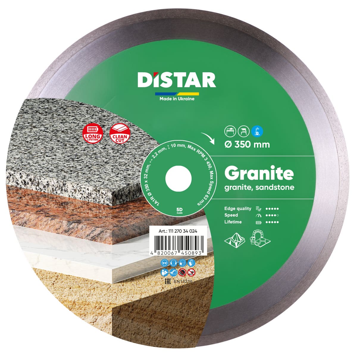 Diamentowa tarcza tnąca 1A1R 350x32 Granite