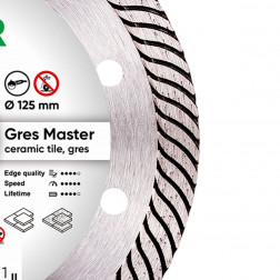 Diamond cutting blade 1A1R 125 Gres Master