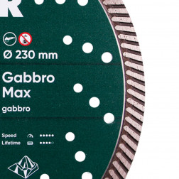 Diamentowa tarcza tnąca Turbo 232 Gabbro Max