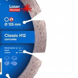 Diamentowa tarcza tnąca 1A1RSS 125 Classic H12