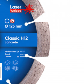 Diamond cutting blade 1A1RSS 125 Classic H12 №2 Diamond cutting blade 1A1RSS 125 Classic H12, Distar №2