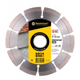 Круг алмазний вiдрiзний 1A1RSS 125x22,23 Baumesser Universal, Baumesser №1