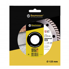 Diamond cutting blade Turbo 125 Universal №4 Diamond cutting blade Turbo 125 Universal, Baumesser №4
