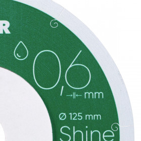Diamond cutting blade 1A1R 125x0,6x22,23 Shine №4 Diamond cutting blade 1A1R 125x0,6x22,23 Shine, Distar №4