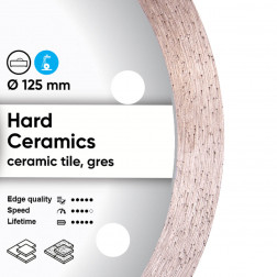 Diamond cutting blade 1A1R 125 Hard ceramics